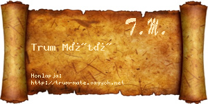 Trum Máté névjegykártya
