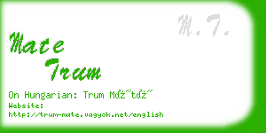 mate trum business card